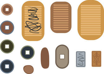 古銭風のイラストセット