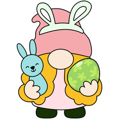 Gnomes Easter Filled clipart