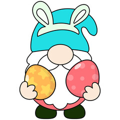 Gnomes Easter Filled clipart