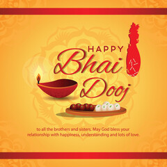 Indian festival Bhai dooj , bhai fota wishes card 