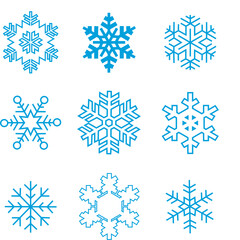 snowflake icons new year,christmas, logo
