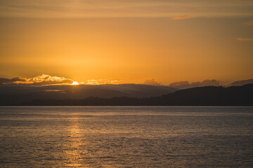 Fototapeta premium Sunrise over Selbjørnsfjorden, Norway