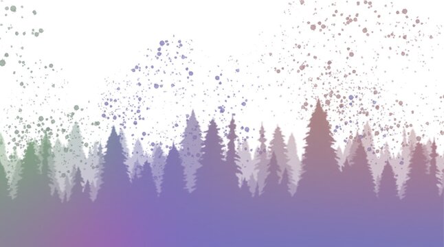 abstract watercolor background with space and paint and trees
