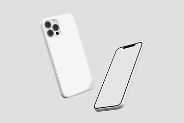 3D Blank Render of iPhone Case for mockup