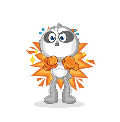 sloth boxer character. cartoon mascot vector