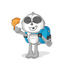 sloth goes to school vector. cartoon character