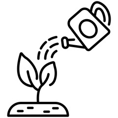 water the plant icon