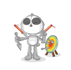 sloth ninja cartoon. character vector