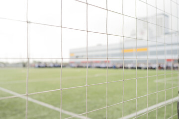 Football net on the training field