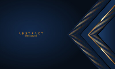 dark blue luxury premium background and gold line.