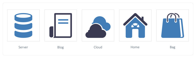 Server, Blog, Cloud, Home