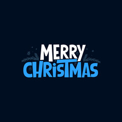 Merry Christmas lettering, vector holiday greeting quote. Hand drawn Christmas typography print for poster, greeting card, banner.