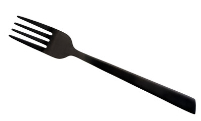 une fourchette noire matte