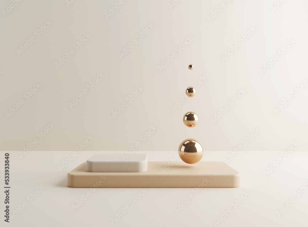 Poster empty cylinder podium on minimal background. abstract minimal scene with geometrical forms. design f