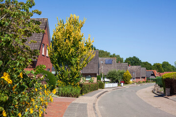 Wohnhäuser, Einfamilienhäuser,  Brake, Wesermarsch, Niedersachsen, Deutschland