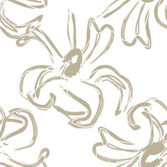 Obraz premium Floral Brush strokes Seamless Pattern Design