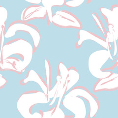 Floral Brush strokes Seamless Pattern Design