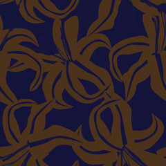 Floral Brush strokes Seamless Pattern Design