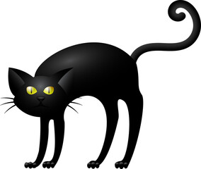 3D realistic black cat