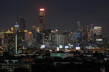 Night City Scape Baiyok Bangkok Thailand