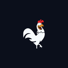 abstract rooster logo icon