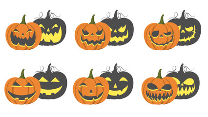 Halloween Pumpkin Head set.	