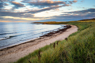 Southern end of Football Hole Bay, on the Northumberland coast, a designated Area of Outstanding...
