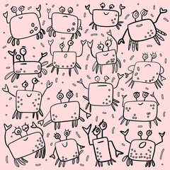 seamless pattern with cats