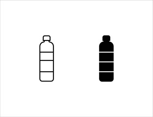 bottle icon. outline icon and solid icon