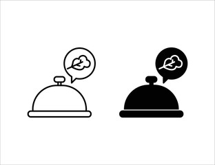 vegan icon. outline icon and solid icon