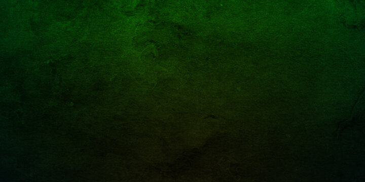 Black and green stone grunge concrete cement blackboard chalkboard wall floor texture. Black anthracite dark green grunge old texture panorama backdrop background.