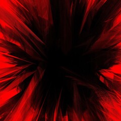 light flashed from the center. Red and black blackground. 3d render.