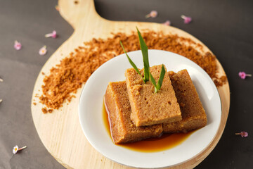 A typical cake from South Sulawesi. often served during wedding ceremonies and thanksgiving. traditional cake.