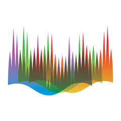abstract aurora logo design icon illustration vector template
