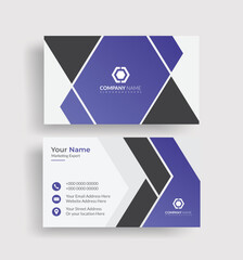 Geometric shape corporate business card design template