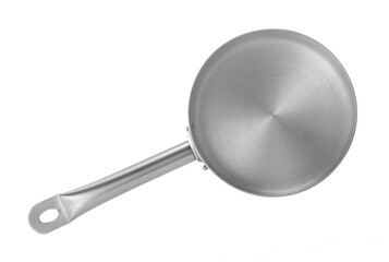 Stainless steel pot isolated on white background