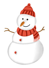 snowman with red hat