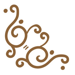 swirl victorian ornate corner border