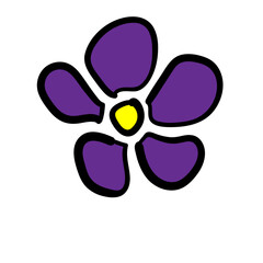 doodle of flat mini flowers