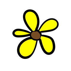 doodle of flat mini flowers