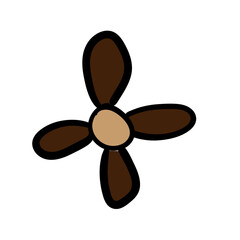 doodle of flat mini flowers