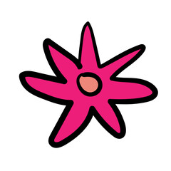 doodle of flat mini flowers