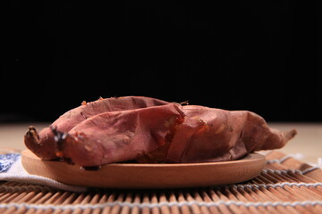 A cooked sweet potato