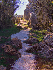 Chemin entre les rochers - Torcal, Espagne