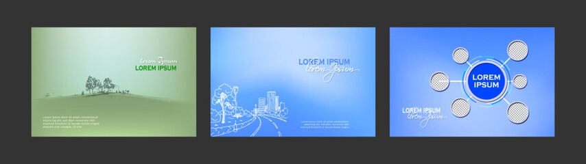 Landscape Cover Template Design for Brochure, Annual Report, catalog, Company profile, Magazine, Booklet and promote your business