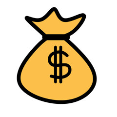 Money icon wih color, Finance vector, Bussines element