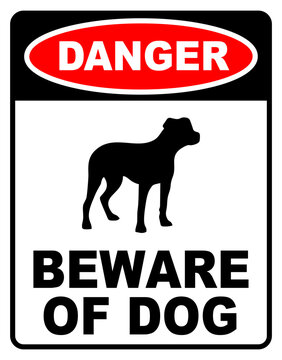 Danger Beware of Dog Sign
