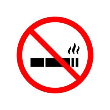 Icono de prohibido fumar. Ilustraci&oacute;n vectorial