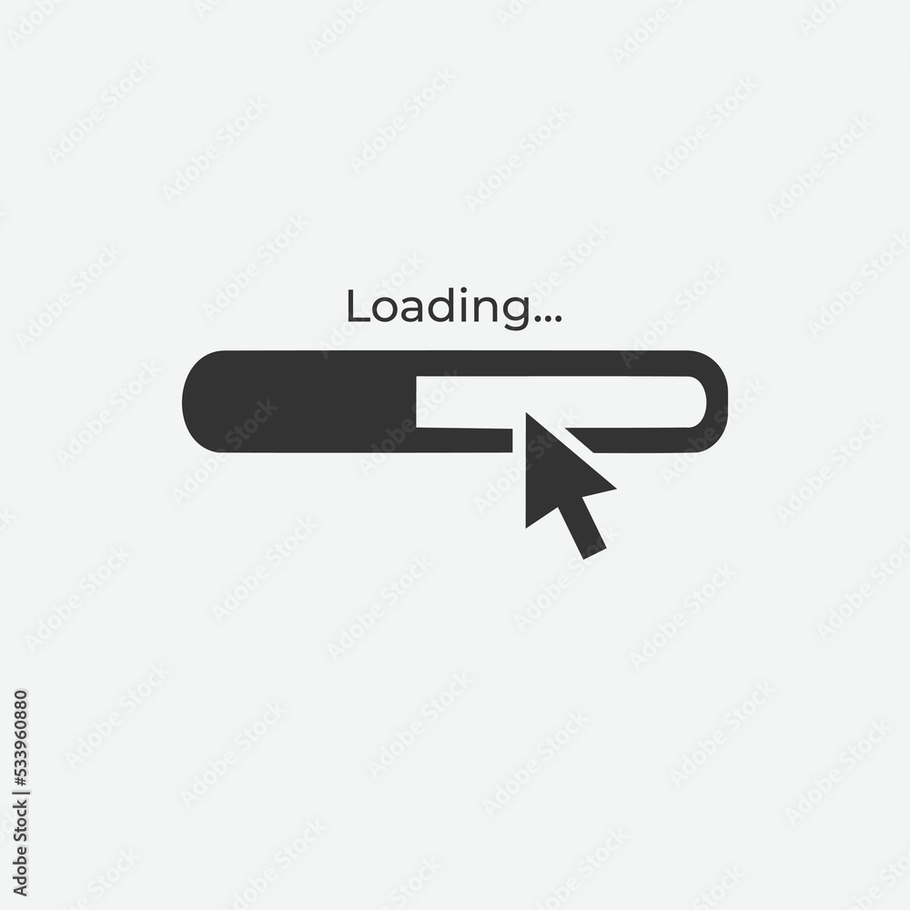 Poster loading vector icon. load icon symbol. downloading vector illustration on isolated background. loadi