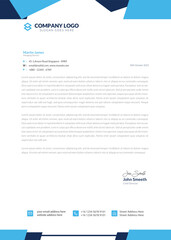 Clean and professional corporate company business letterhead template design Blue Color